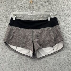 Lululemon Speed Up Shorts 2.5" Low Rise Heather Lux Gray Athletic Gym Women's 6
